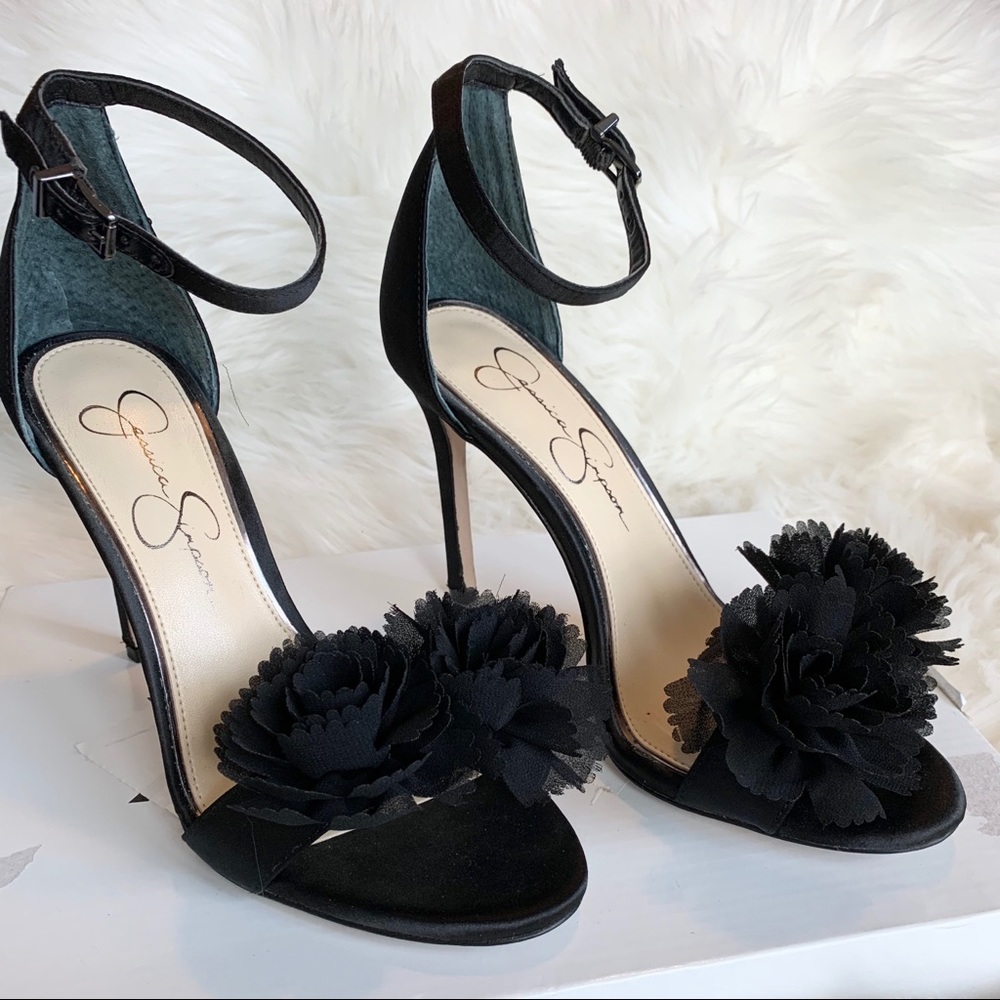 Jessica Simpson Jeena Heeled Sandal (Black) Size 6